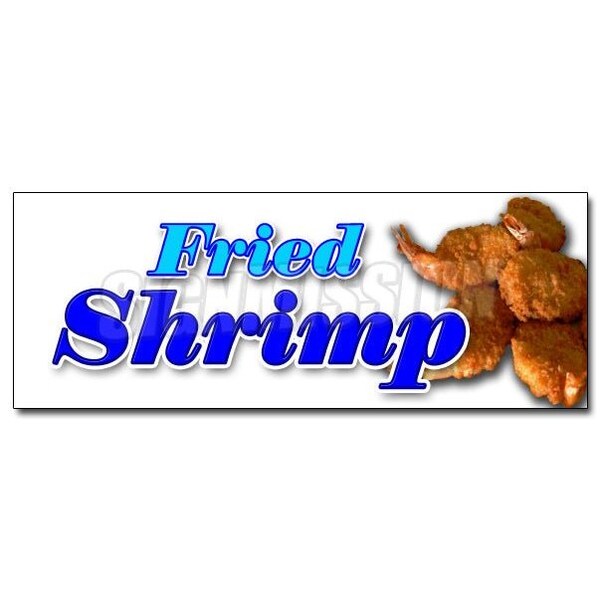 Safety Sign, 48 in Height, Vinyl, 18 in Length, Fried Shrimp